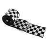 Checkerboard Couple Belt Black White Plaid Long Canvas Belt Waistband