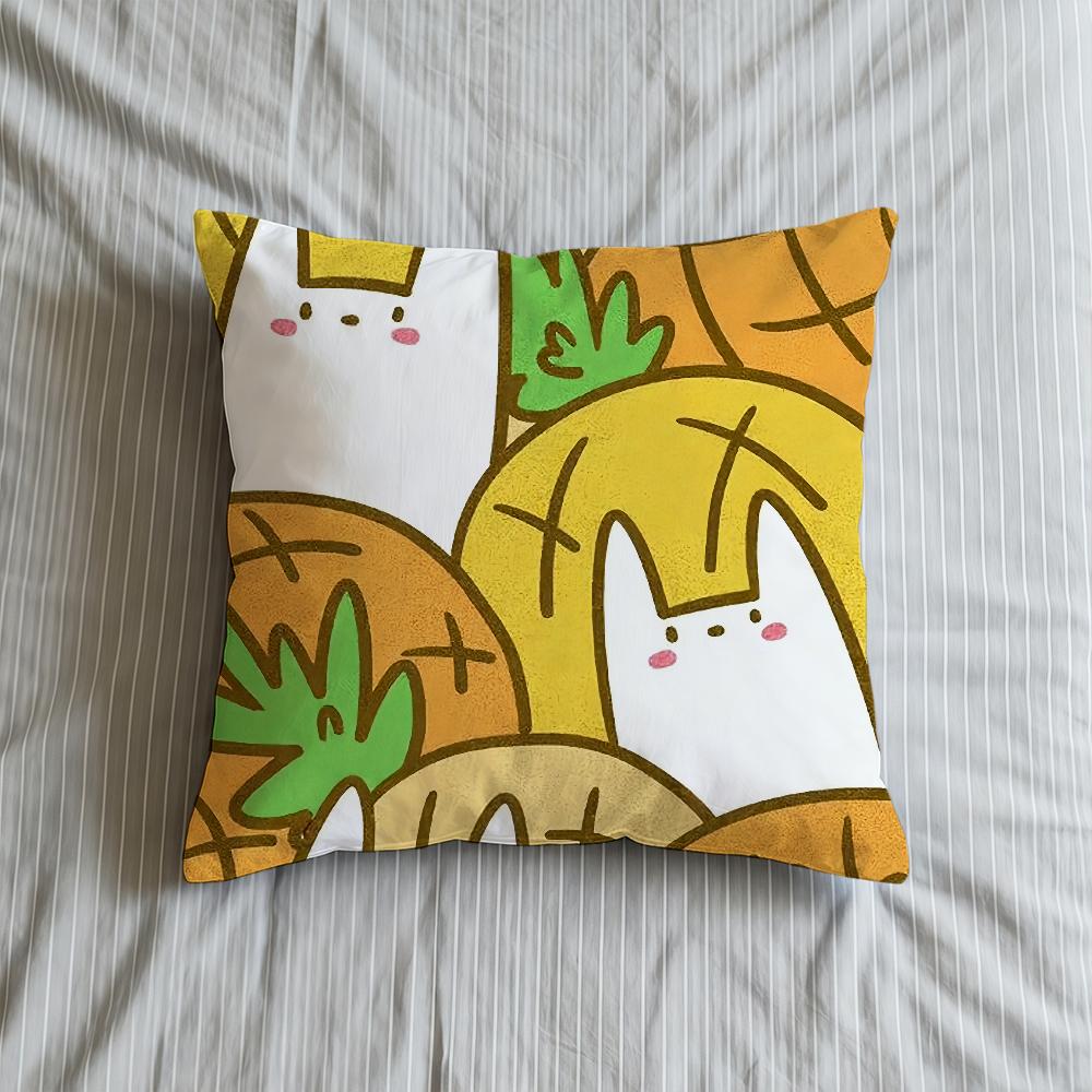 Cartoon Fruit Cute Cushion Cover Soft Case For Sofa Living Room Home Comfortable Office Decor Protective Pillow Covers