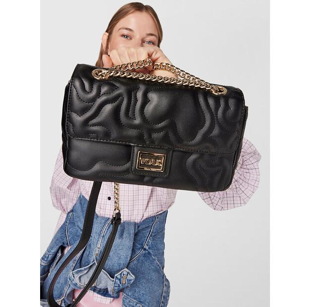 TOUS Flap Crossbody Bag . K Dream 2001577051 Black