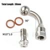 Duurzaam-Roestvrij Staal Hydraulisch Versterkt Rem Koppeling Olie Slang Leiding Pijp Banjo Fitting Voor Motorfiets ATV Crossmotor Buggy