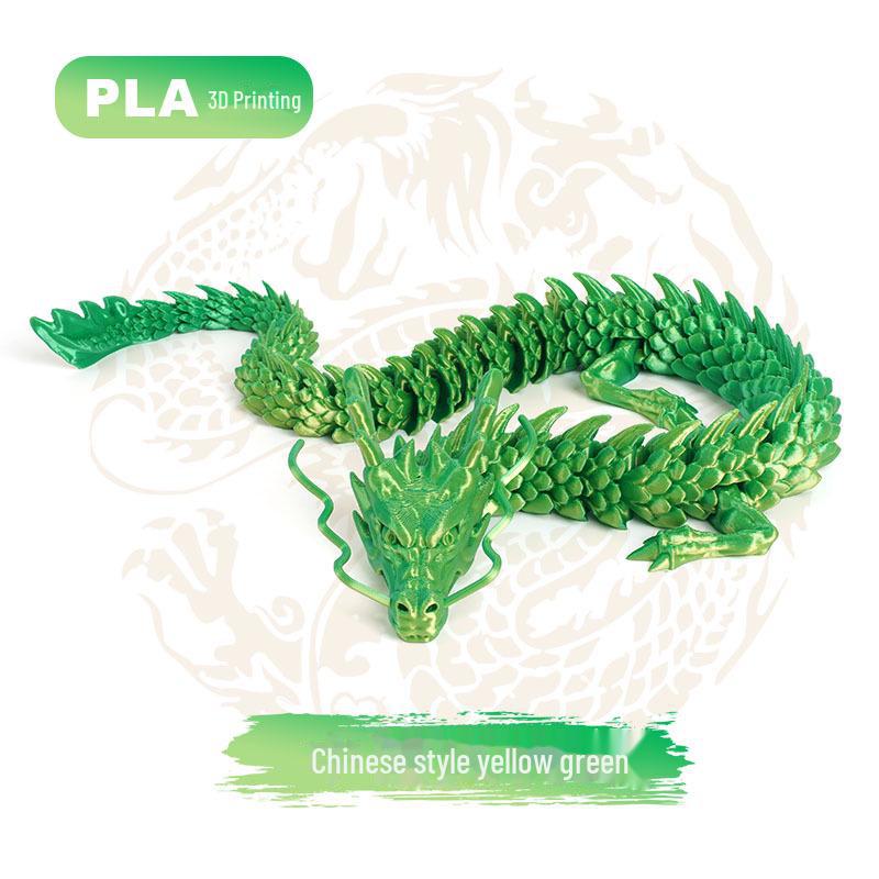 "Handcrafted 3D Printed Crystal Dragon Ornaments - Chinese Dragon & Dragon Egg Toys"