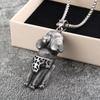 European Retro Stainless Steel Unisex Dog Charm Necklace