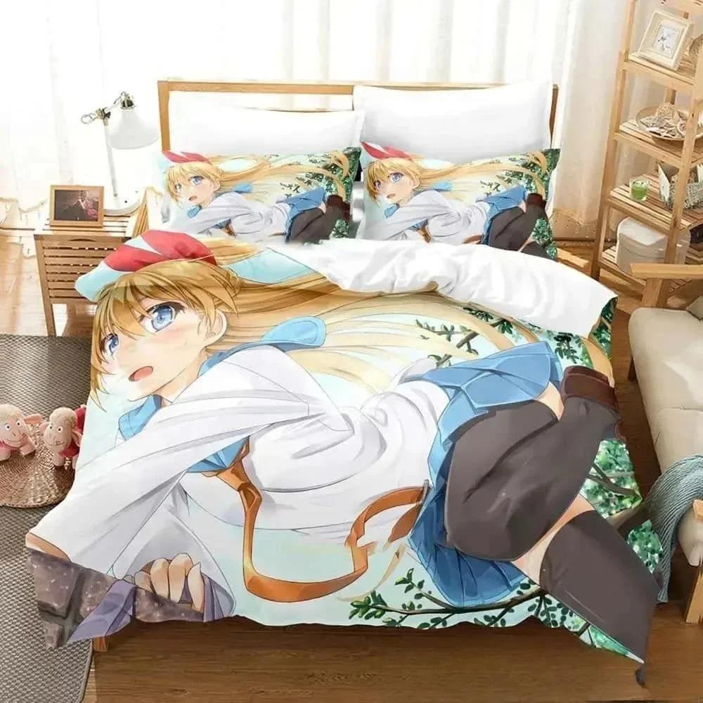 3D Print Anime Nisekoi False Love Beding Set Young Boys Young Girls Twin Quen King-Sized Dimensionsd Dimensions Soft Duvet Cover Pilowcase Bed boys