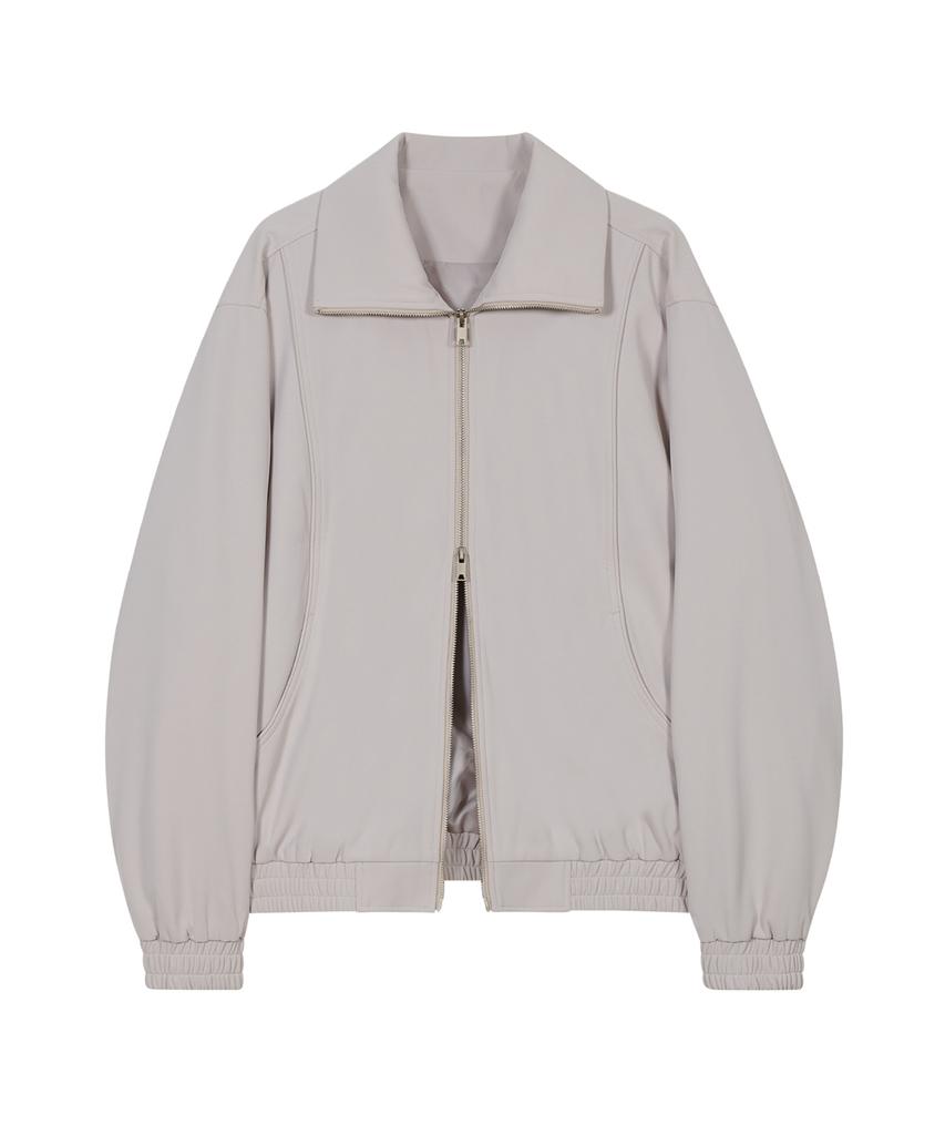 Ironyporno Whiteline 86-Iro255 Curved Blouson Jacket Light Grey