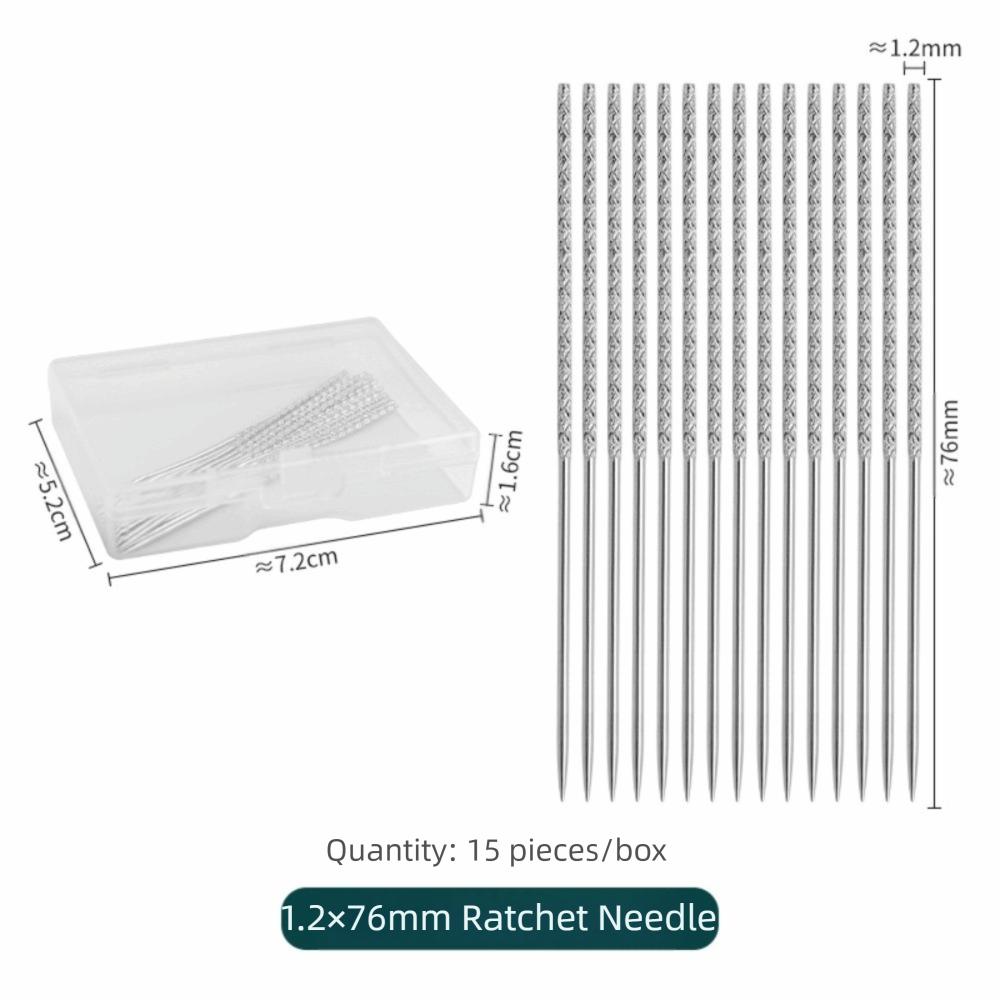 15PCS/Boxed Knurled Needle Lightweight Snag Repair Needle for Woven Fabric Cloth