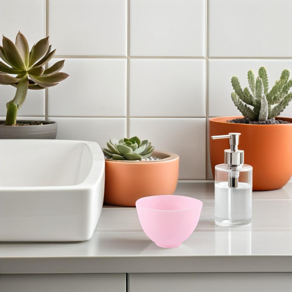 Silicone Bowl Home Use Odorless Anti-Drop 12.5x8cm Facial Mask Mixing Measuring Prep Non-Slip Staging Ingredient Bowl