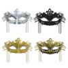 Rhinestones Fringe Half Face Mask Elegant Costume Accessory For Party Stage Performances
