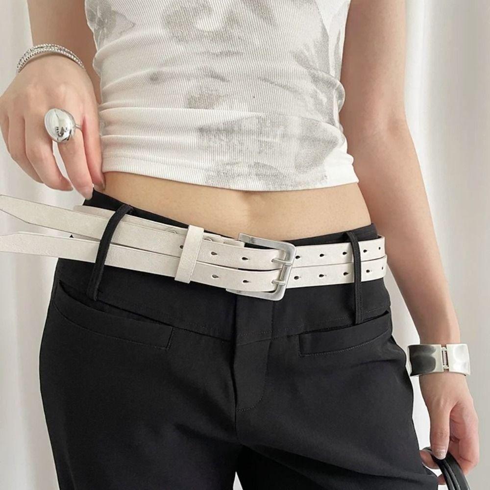 Leather Women's Belt Vintage Dress Jeans Belt American Waist Belt  Waist Accessories