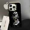 Custodia per Telefono D-Drake O-OvO OWL Per iPhone 16,15,14,13,12,11,Pro,XS,Max,Plus,Mini,SE Nera Caramellata Opaca Cover Antiurto