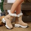 Mote Dame Plattform Ankelstøvletter Komfortable Glidelås Kile Designer Sko Mote Sklisikre Utendørs Støvler Pluss Størrelse Zapatos De Mujer