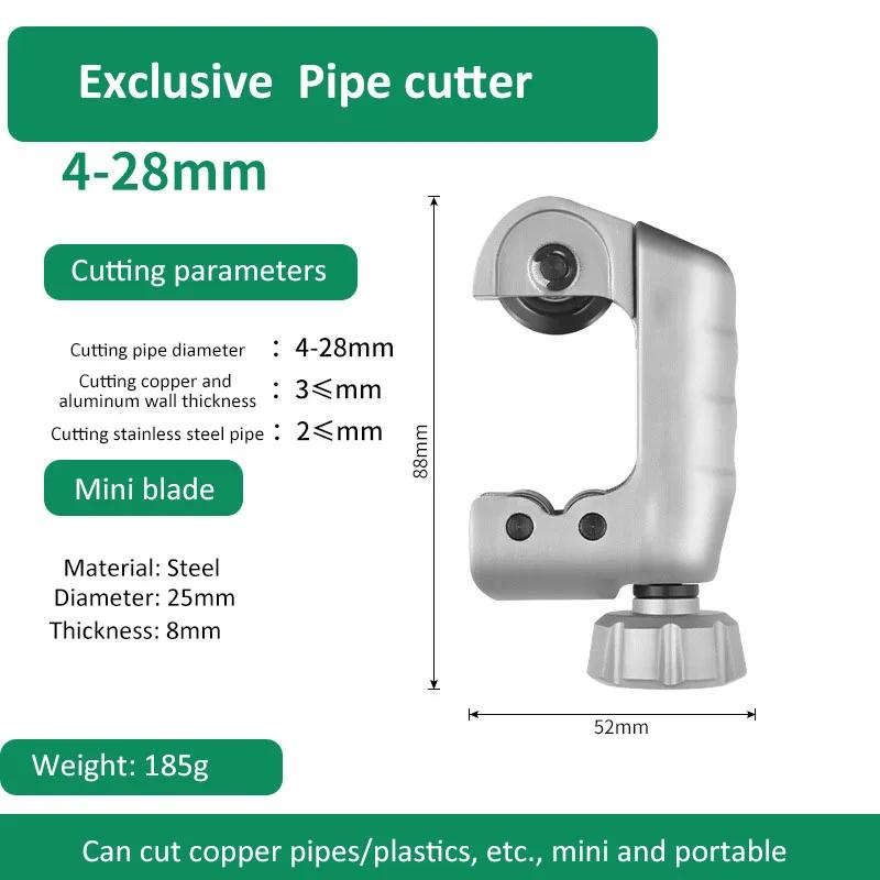 Tăietor de tuburi tip rolă Tăietor de țevi cu rulment Aliaj de aluminiu Foarfecă Tăietor de țevi Oțel inoxidabil Țeavă de cupru Instrument de tăiat instalații sanitare