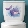 Cartoon-painted Underwater Whale Stickers for Bathroom Toilet and Toilet Home Beautification and Decoration