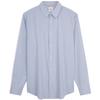 Casual Commuter Stretch Slim Fit Long Sleeve Shirt Men Shirts Blue Striped 4LB129G