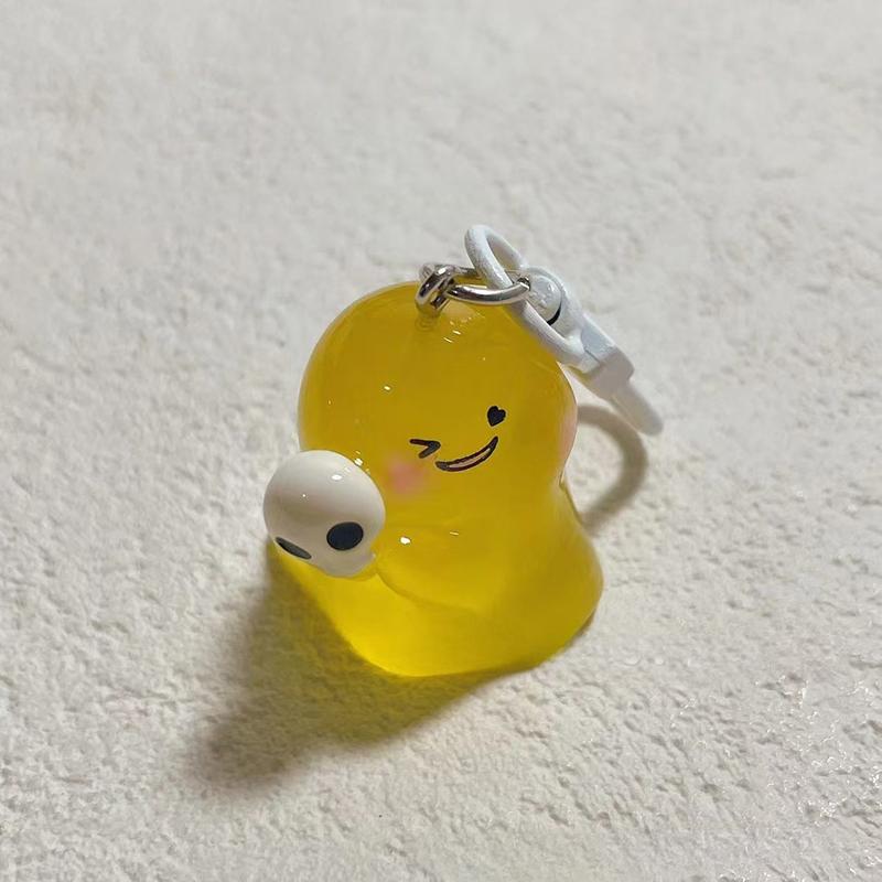 Halloween Ghost Keychain Luminous Halloween Boo Basket Stuffers Glow In The Dark Keychains Phone Pendant Charms Car Key Ring Set