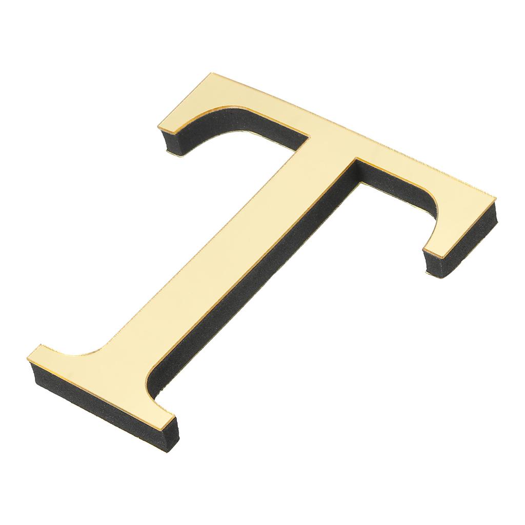 Adesivo de Parede Acrílico Espelhado 3D 10cm 26 Letras Inglesas Adesivos de Parede Decalques Autoadesivos Arte de Parede Murais Casa Festa Dourado Claro