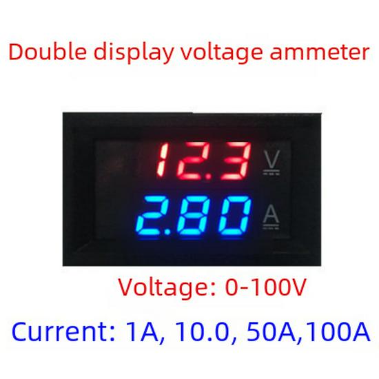 DC 0-100V/10A-100A LED Dual Display Digital Current and Voltage Meter