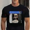 Black There Is Movement At Your Front Door Tung Tung Tung Sahur Meme Motorcycle Cotton T-Shirt Casual Short Sleeve Tees