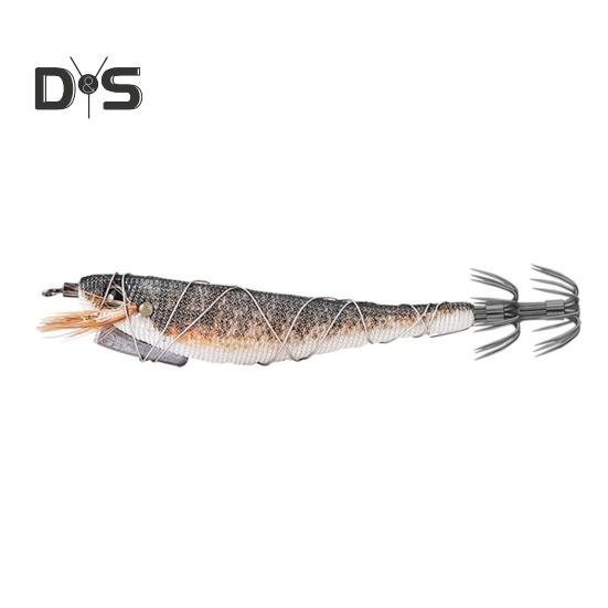 12CM/13G Luminous Shrimp Bait with Squid Jig Hook Realistic Bionic Artificial Lure Saltwater Freshwater Bass Walleye Trout Fishing Accessories