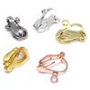 10-30 Pezzi Clip per Orecchie in Rame Senza Foratura Base Vuota per Orecchini Clip-on Fai da Te Accessori per la Creazione di Gioielli