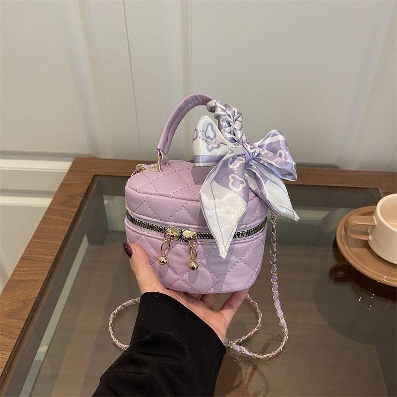 

Xiaoxiangfeng handbag bag new Internet celebrity foreign style change girl princess out accessories messenger bag purple E фиолетовый