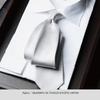 Wedding Necktie, Formal Wear, Silver, Tango, Kyoto-made, 100% Silk, Made in Japan, High-Quality Brand, Gift, Y&Tailor (Basket)