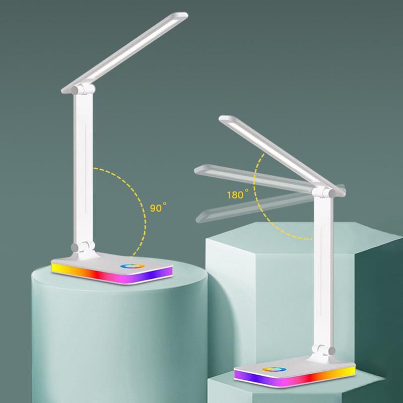 LED Desk Lamp USB Plug In Table Lamp 3 Levels Dimmable Touch Desk Lighting Eye Protection Foldable For Bedroom Desk Light