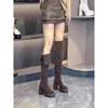 Women's 2025 Retro Rivet Suede Slimming Over-the-Knee Chunky Heel Western Cowboy Boots