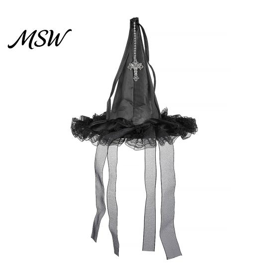 Halloween Witch Hat Decorations Hanging Decor, Spider Web Ribbon Prop Wizard Decor for Party, Dark Costume Accessory Masquerade Party Accents