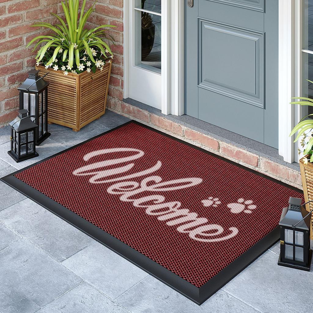 Slow Rebound Nylon Door Mat - Dustproof Anti-Slip Outdoor Entrance Mat, Super Soft Comfort Foot Feel, Heavy Duty Welcome Mat