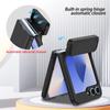 Phone Case For Samsung Galaxy Z Flip 7 FE 6 5 4 3 Flip6 Flip7 Multifunctional Card Holder Hinge Protection Kickstand Cover