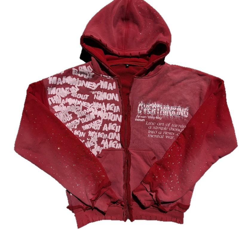 Unisex Oversized Hooded Long Sleeve Graphic Sweatshirt Streetwear Casual Pullover Winter