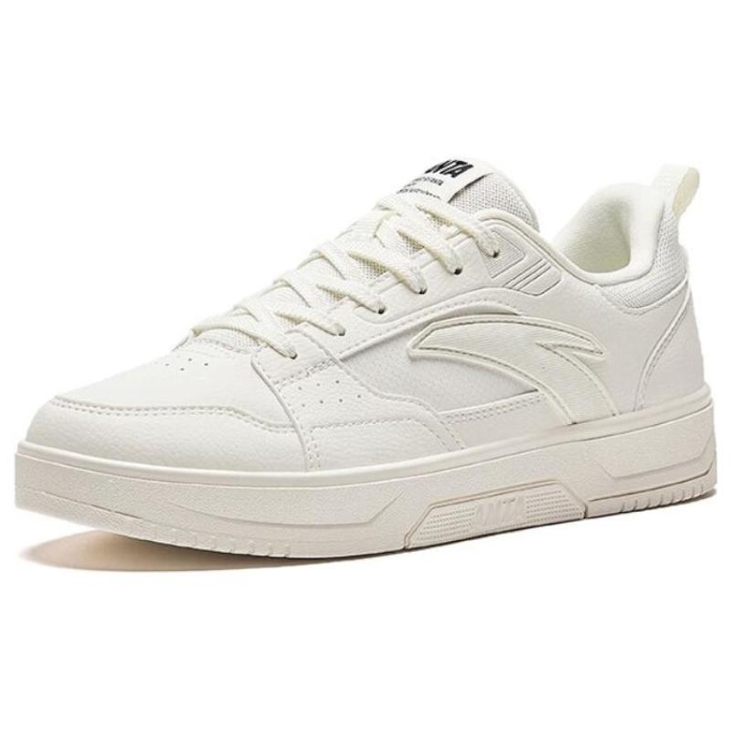 Anta Slip-Resistant Low-Top Skateboard Shoes Women's White Sneakers 122348011-1