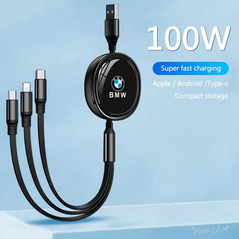 Cable Scalable Phone Car Interior 3 In 1 USB Fast Charging Cable For BMW Series X1 X3 X4 X6 E90 E91 I3 I4 F30 F48 F30 Keychain WS4
