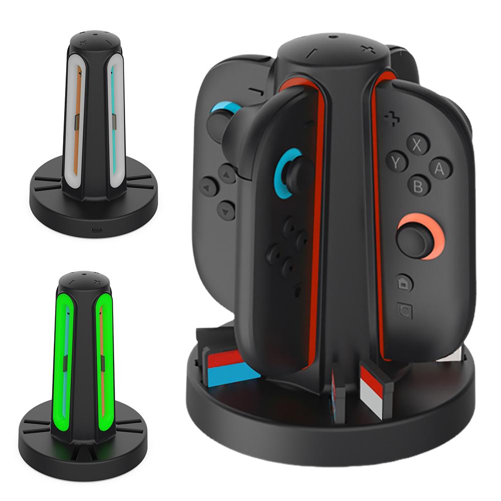 NS2 4 IN 1 Controller Dock Charger for Nintendo Switch 2 Left Right Controller Magnetic Controller Charger Stand Station Type-C