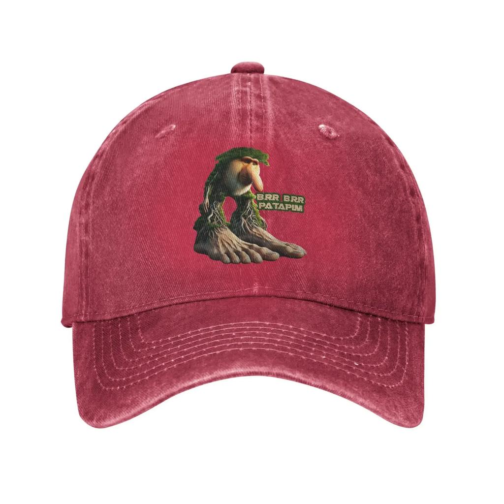 Brr Brr Patapim Meme Unisex Baseball Caps Italian Brainrot Memes Distressed Washed Hats Cap All Seasons Travel Gift Snapback Hat