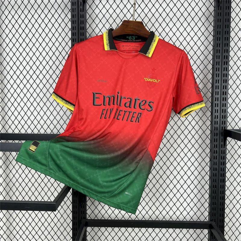 AC Mailand ''-'' Heim Auswärts Trikot 125. Jubiläum Edition Pre-Match Fußballtrikot Herren