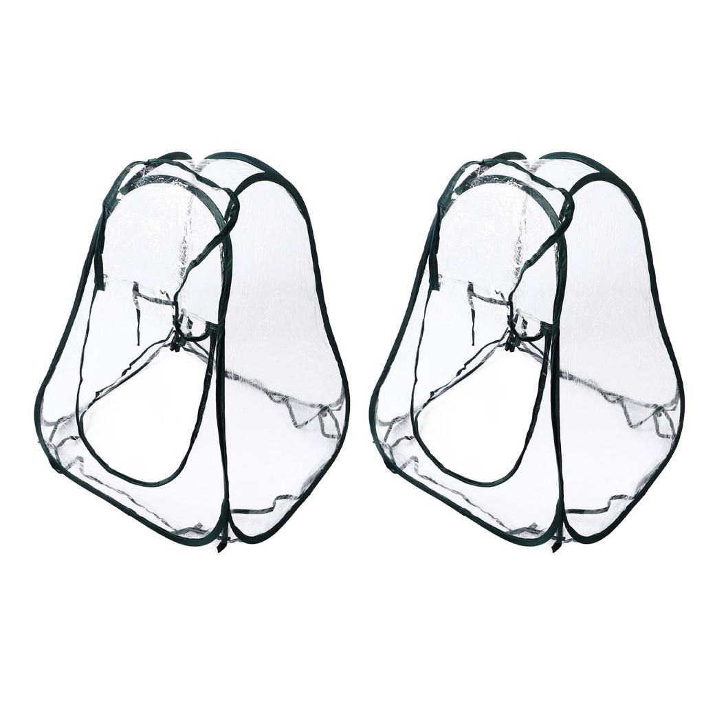 2pcs Mini Greenhouse Pop Up Flower House Folding Plant Greenhouse Rainproof Small Garden Greenhouse