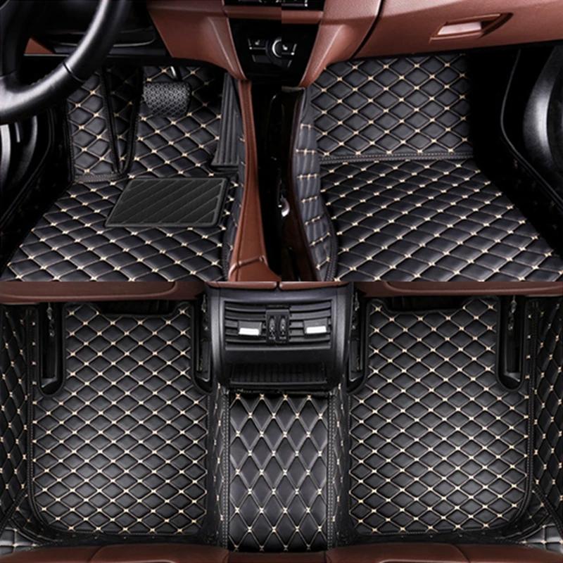 Car Floor Mats Non-slip Artificial Leather For VW Touareg 2011-2018 Auto Carpets Foot Coche Interior Accessories