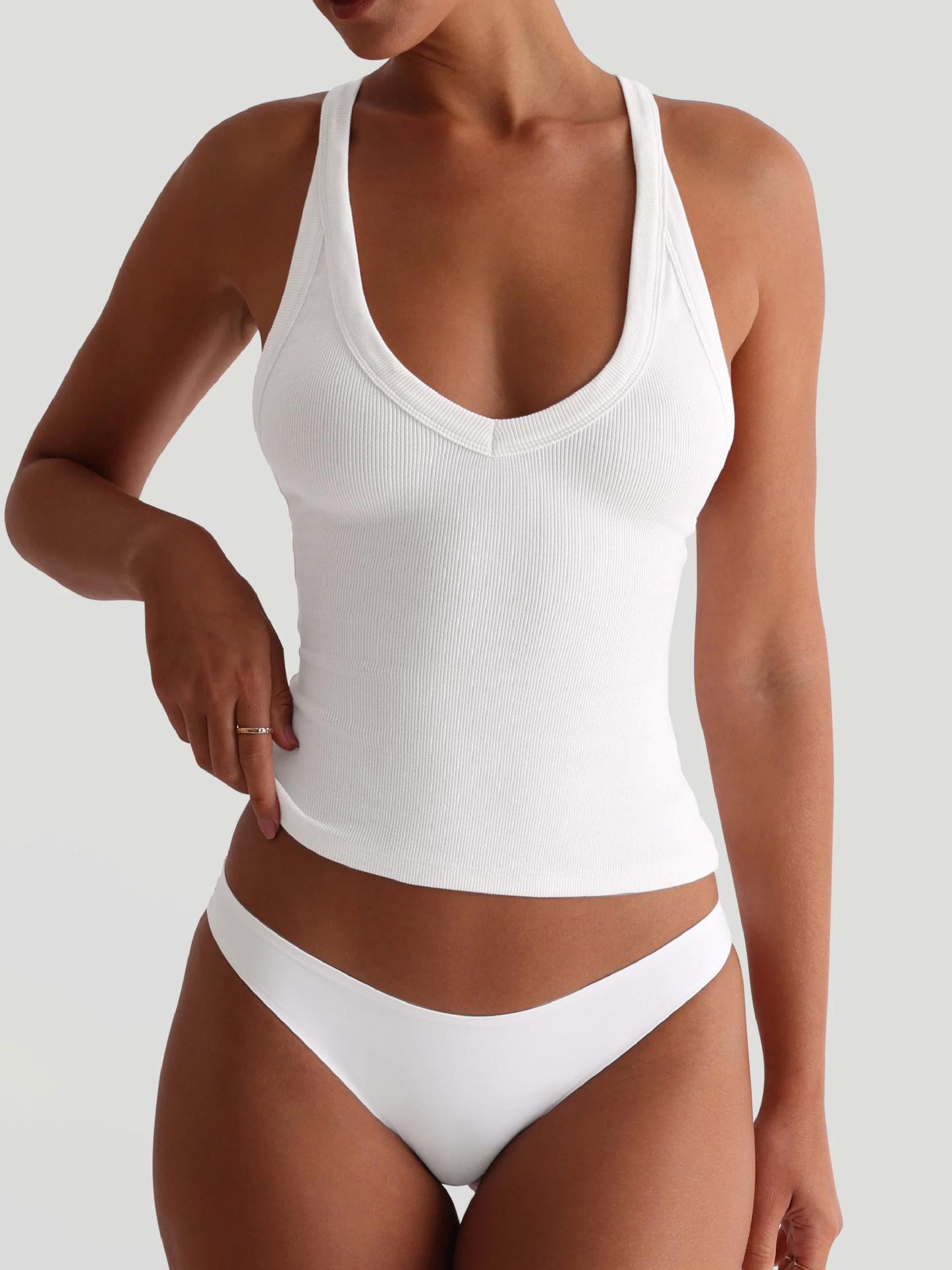 2026 Summer Sexy Backless Knit Vest - Chic Slimming Camisole Top Extra Large