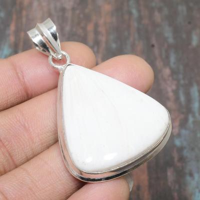 Scolecite Gemstone  925 Sterling Silver Handmade Wonderful Jewelry Pendant