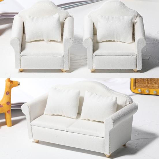 45669 Dollhouse Mini Fabric Sofa Furniture Scene DIY Handmade Model Toy