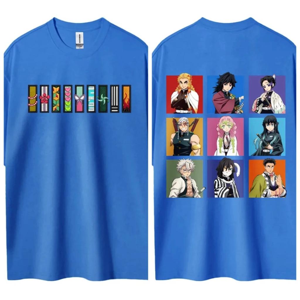 2026 Demon Slayer Short-sleeved Men's and Women's Same Style Comfortable Short-sleeved Couple's Clothing Casual Short-sleeved Wear Y2K