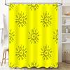 Brightly Colored Sunburst Shower Curtain Set Modern Bathroom Decor for Bathrooms Kitchens Perfect Gift Idea (Yellow)