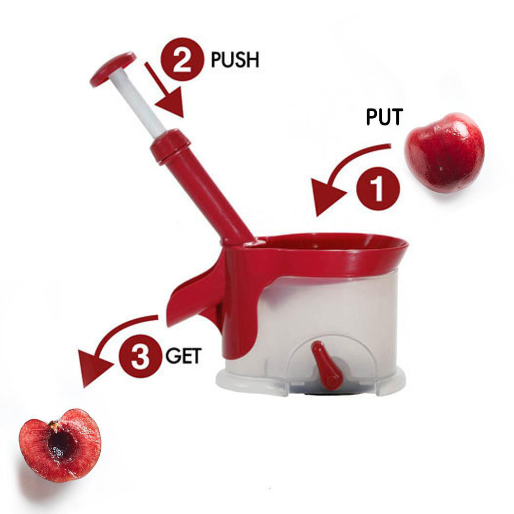 Remover Cherry Pitter Stone Picker Cherry Corer With Container Kitchen Gadgets Tool