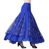 Mesh Skirt Ballroom Dance Modern Dance Practice Sequined Swing Skirt National Ballroom Dance Skirt Dance Long Skirt Performance Dance Skirt