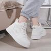 2024 Women's Thick-soled Sports Shoes Casual and Comfortable Star Pattern Design Versatile Outdoor Running Lace-up Sports Shoes