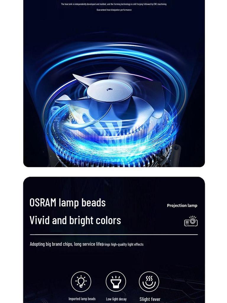 High-Power Industrial Crane Warning Light: Dynamic Zebra Crossing Projector