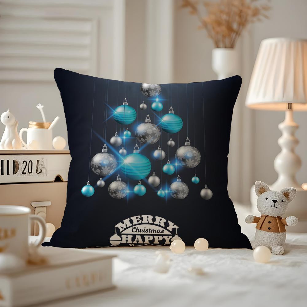 Christmas Tree Cushion Cover Pattern Printed Pillowcase For Living Room Sofa Cushion Cover & Bedroom Decor