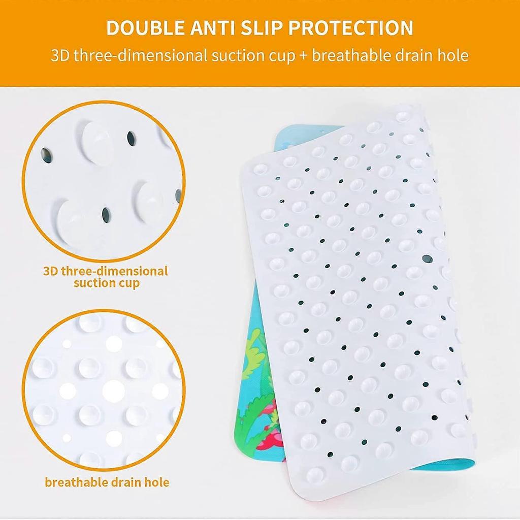 Non-Slip Shower MatDolphin, 53 X 53 CM Machine Washable Bath Mat Anti-Slip Bathtub Mat with Suction Cup