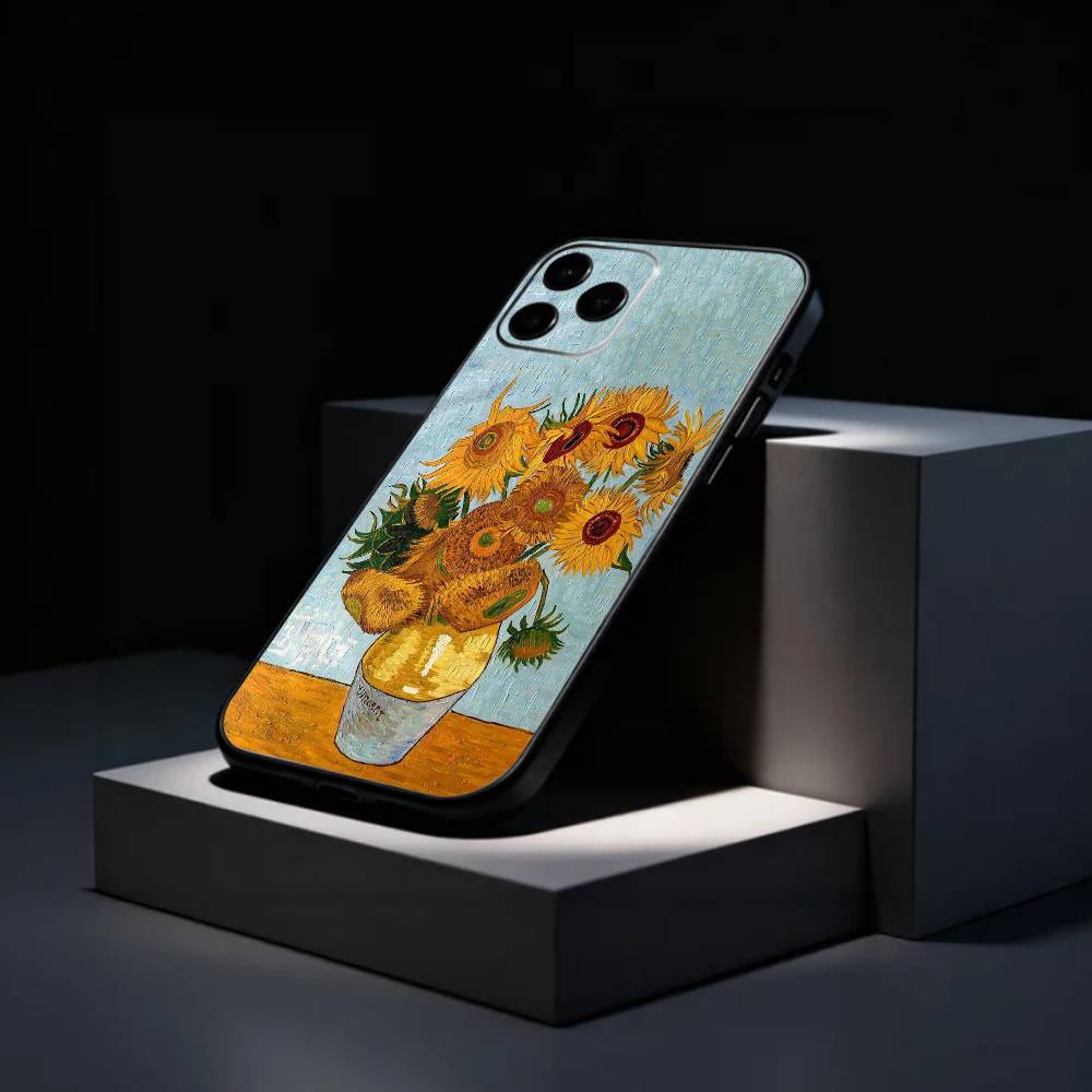 Vincent V-Van Gogh Oil Painting Phone Case Silicone Soft For IPhone 17 16 15 14 13 12 11 X XR Plus Pro Max Plus